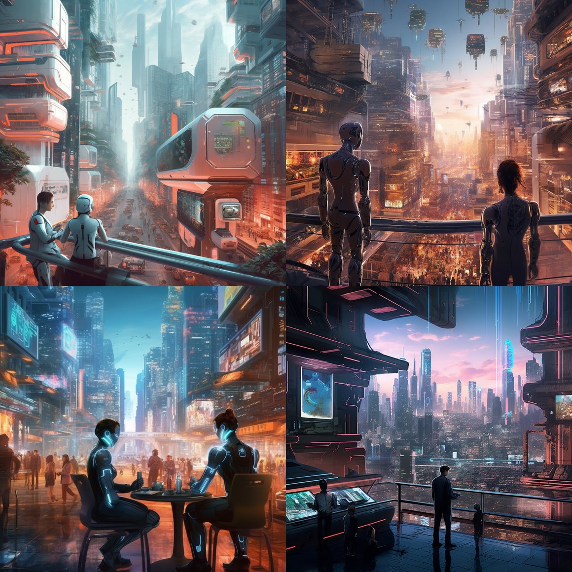 Harmony of Humans and AI in the Future Metropolis