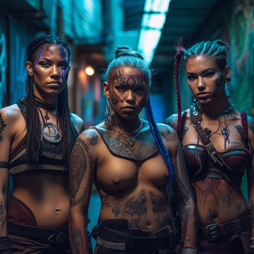 Post-Apocalyptic Native American Warrior Women