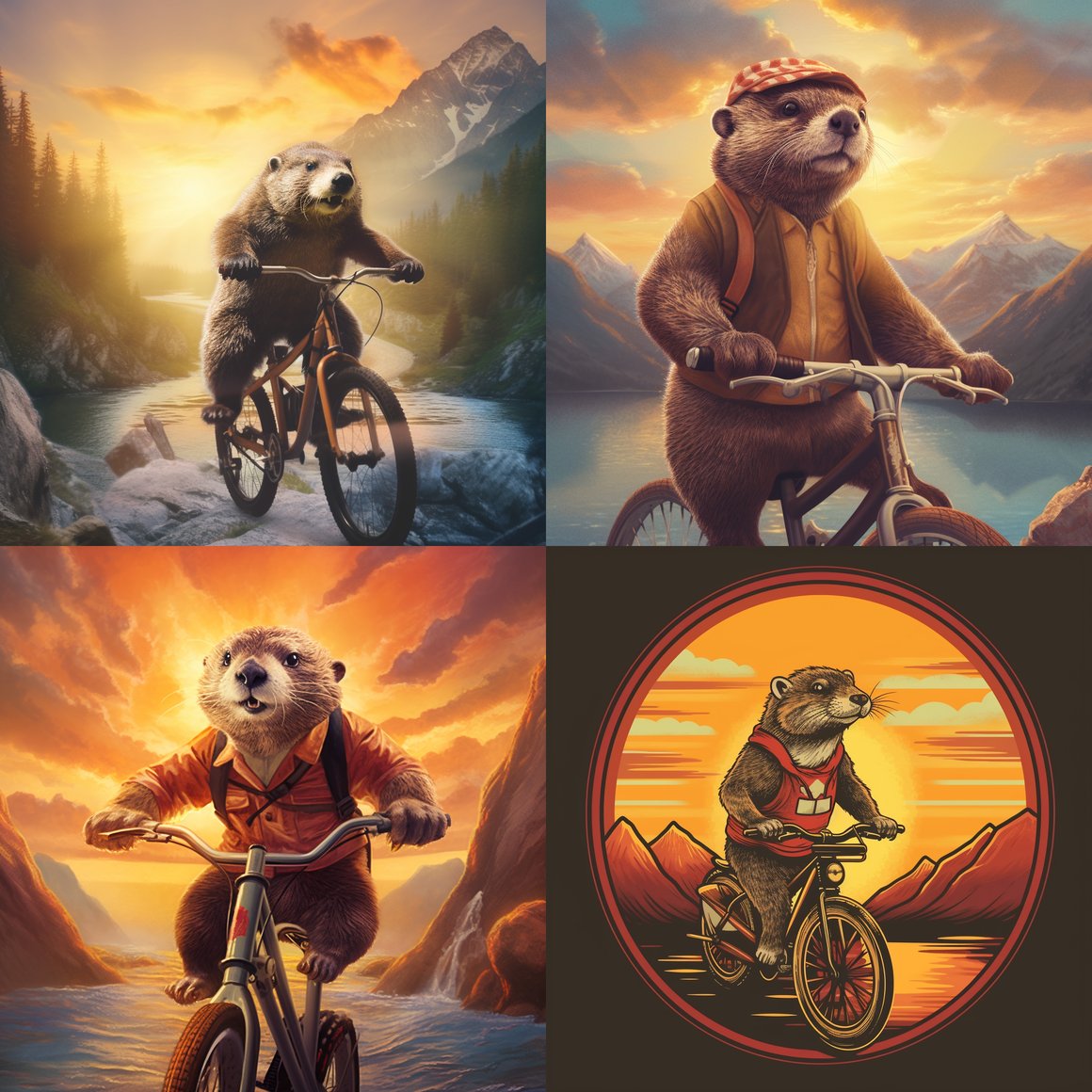 Retro-Tech Adventure: The Otter's Mountain Sunset Ride