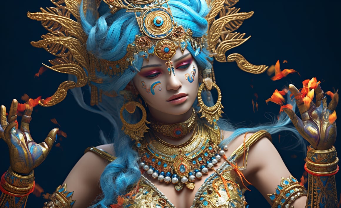 A Surreal Photorealism Journey in Azure & Fire
