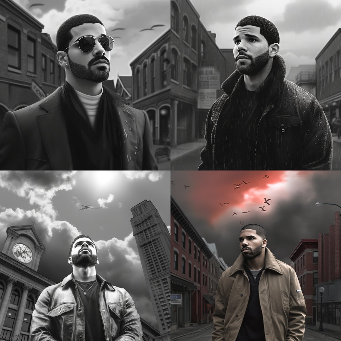 Creating Drake's Black & White Album Cover: A Midway View