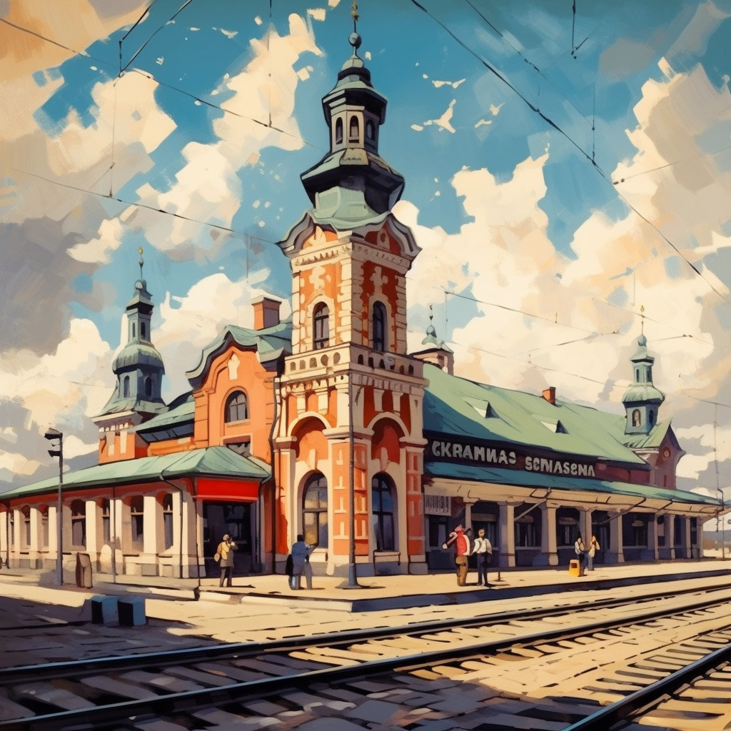 Halfway to Smolensk: A Train Station Sketch Challenge