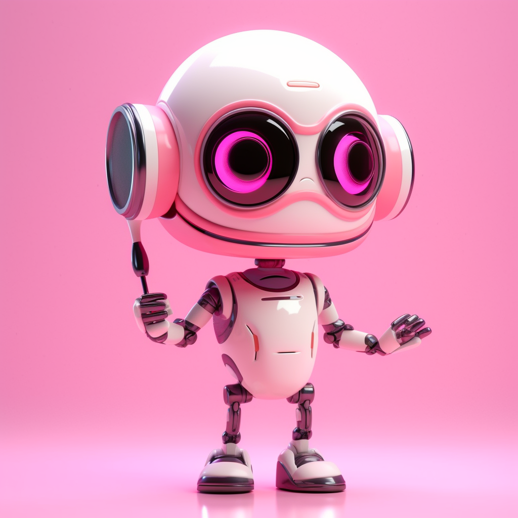 Neon Pink Microbot Design