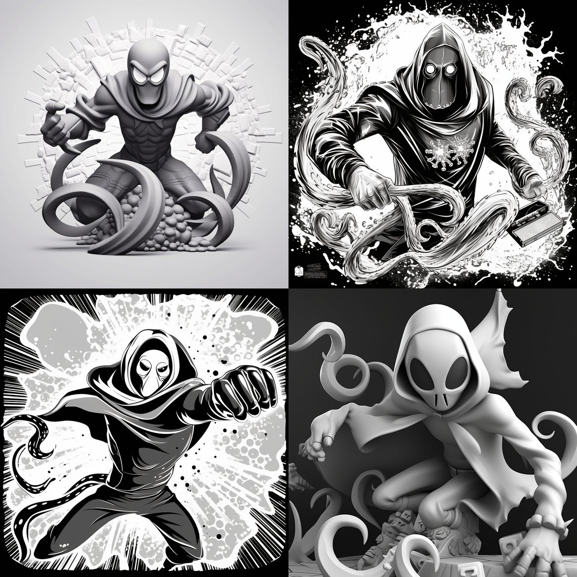 Superhero Hacker vs. Black Octopus Poster