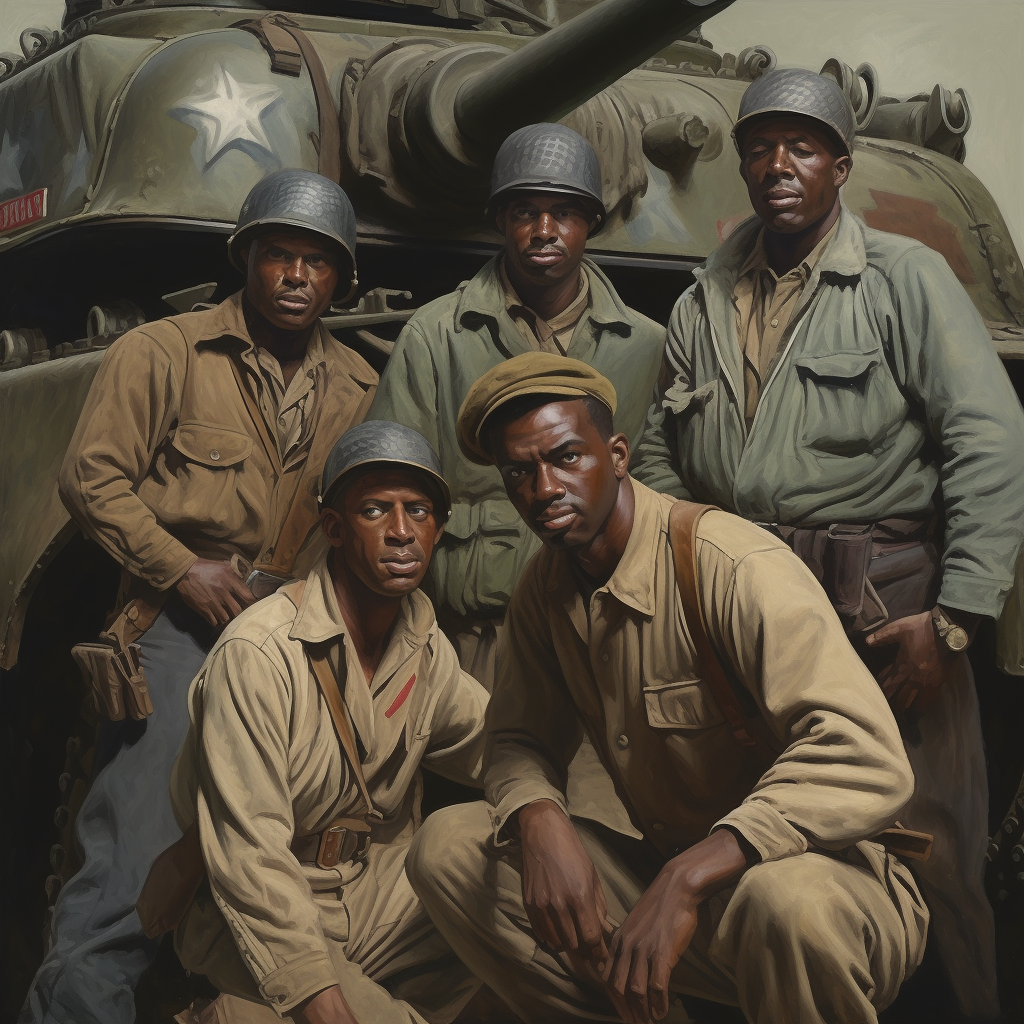 Artistic Expression of the 761st Tank Battalion in Don Stivers Style
