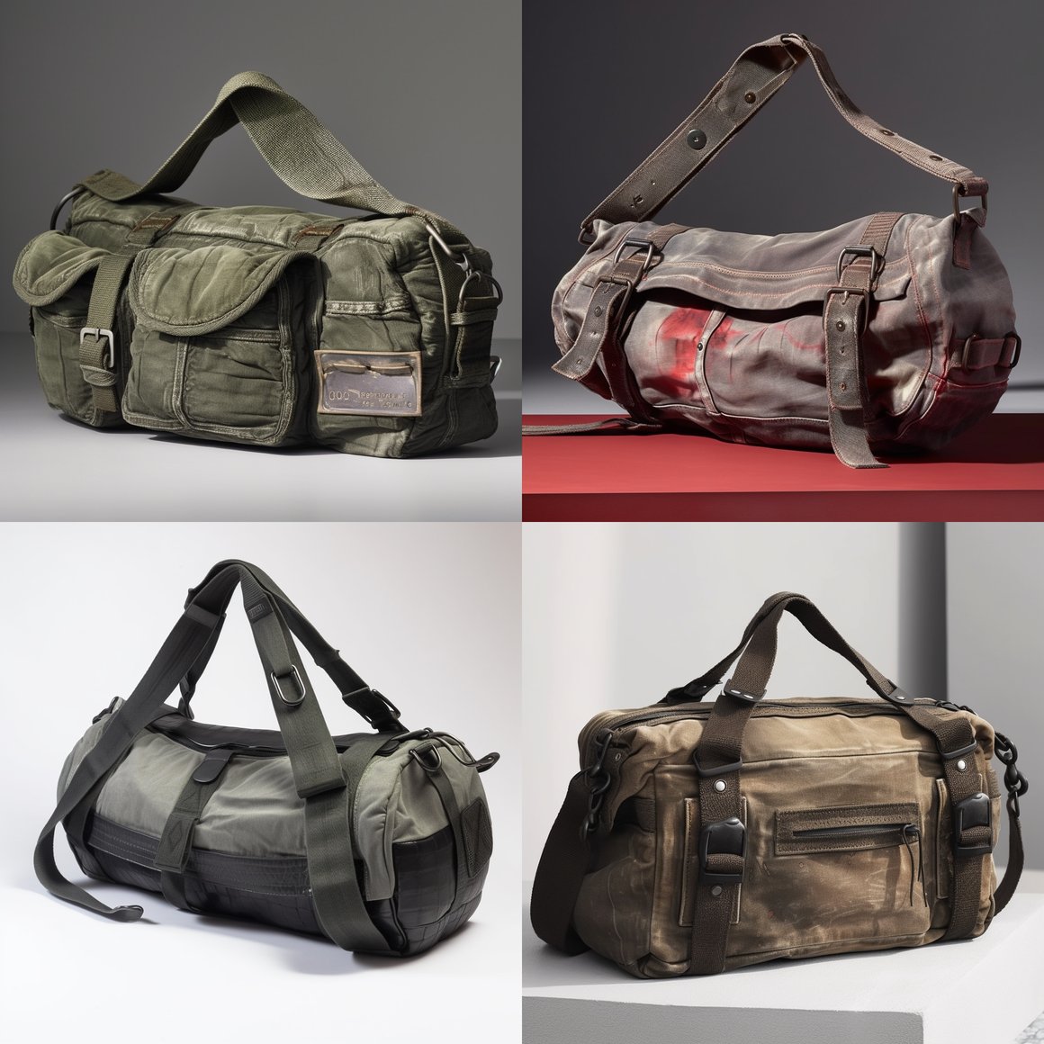 Detailed Description of Pierre Cardin Retro-Inspired Sports Bag Version 5
