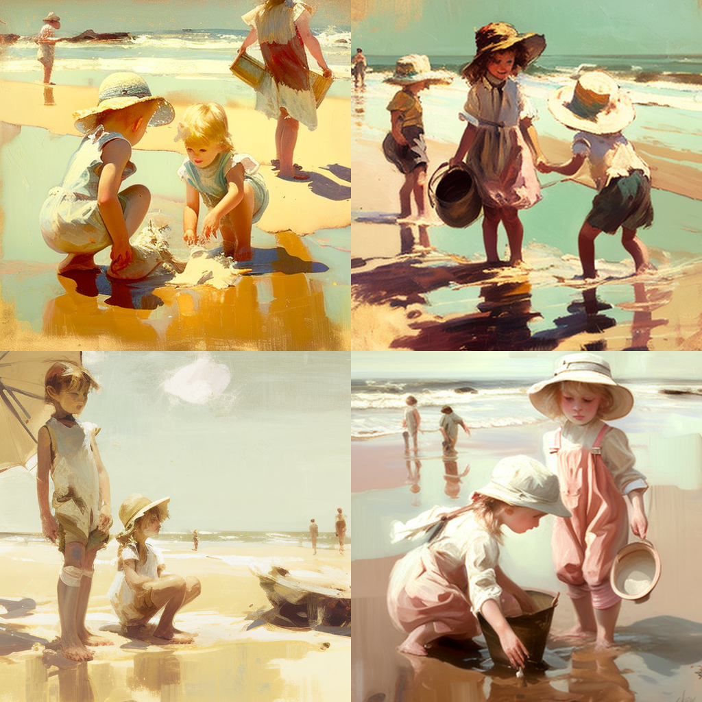 Mid-Voyage Glimpse: Edwardian Beach Serenity