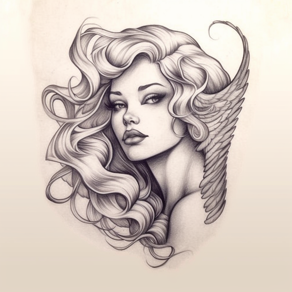 Pencil Sketch Tattoo Design Journey