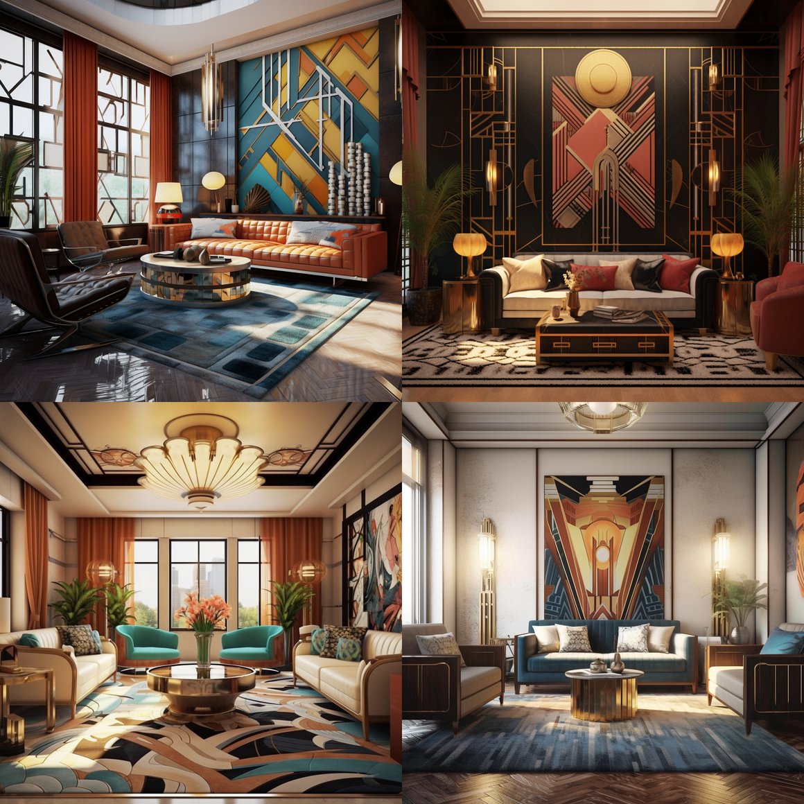 Art Deco Living Room Design Transformation Midway Check-In