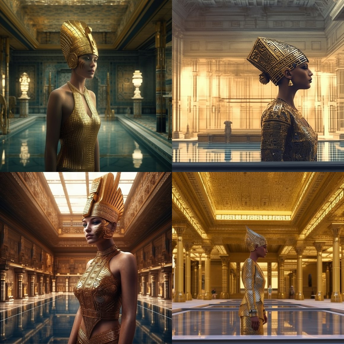 A Surrealistic 64K Journey Through Egyptian Futurism