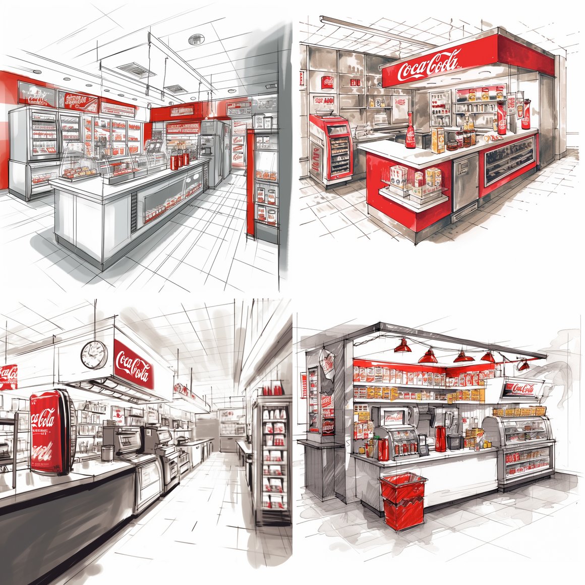 Subway Eatery Quick Sketch