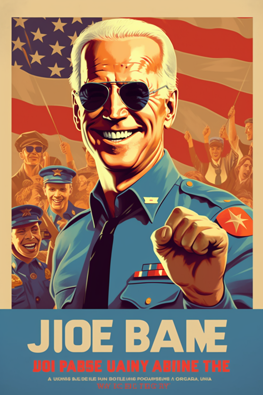 Retro Biden Army Recruitment Poster in Fine Detail