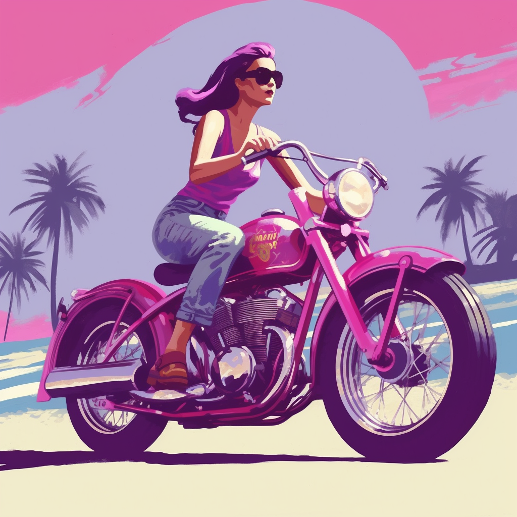 Retro Rockabilly Ride Along the Shoreline