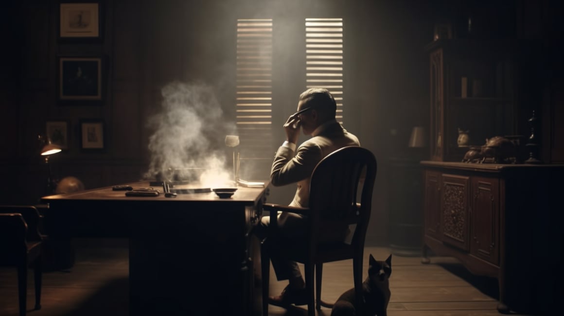 Nefarious Boss Encounter in Shadowy Lair Scene