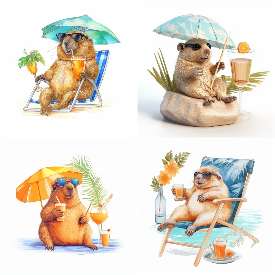 Chillin' Capybara: Mid-Trip Exotic Animation