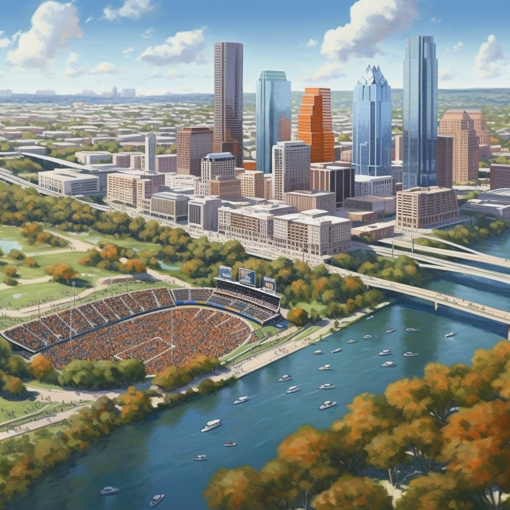 Detailed Glimpse into Austin's Breathtaking Skyline and Iconic Landmarks