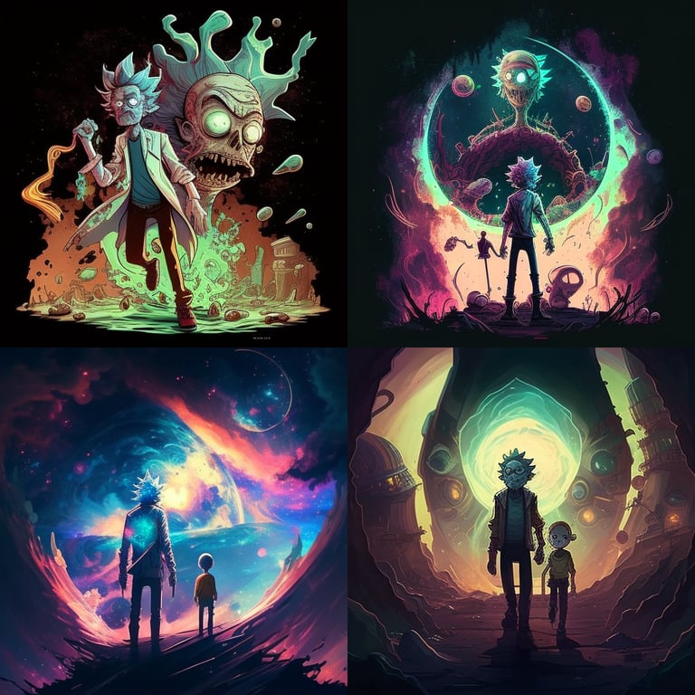 Interstellar Mayhem: Rick and Morty's Cosmic Adventures Prompt | NeoPrompt
