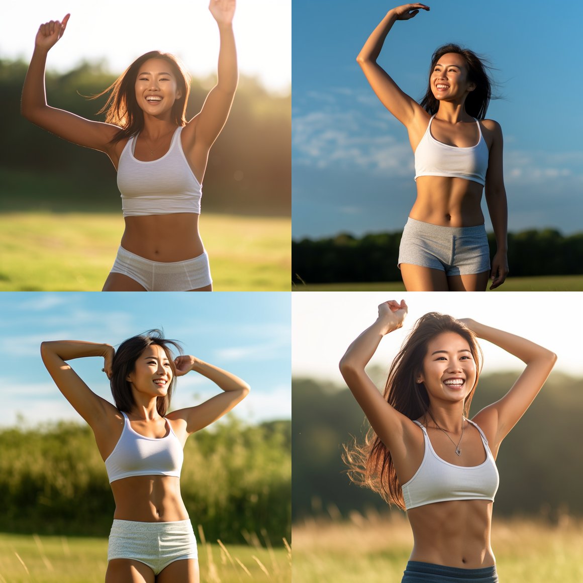 Sun-Kissed Serenity: Fitness Embrace with Nature