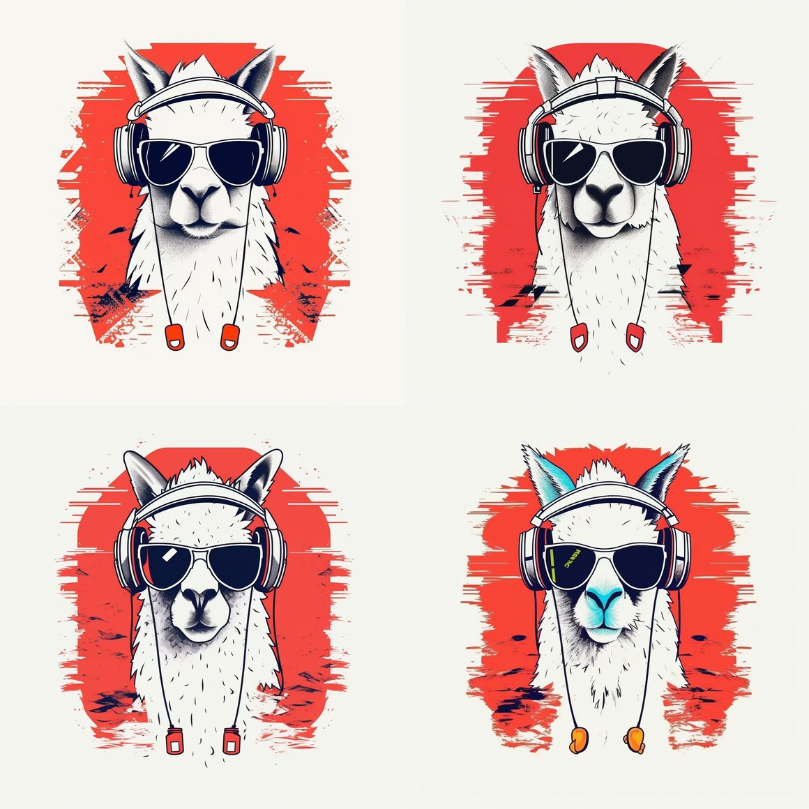 Retro Pop Art Llama T-Shirt Design Request