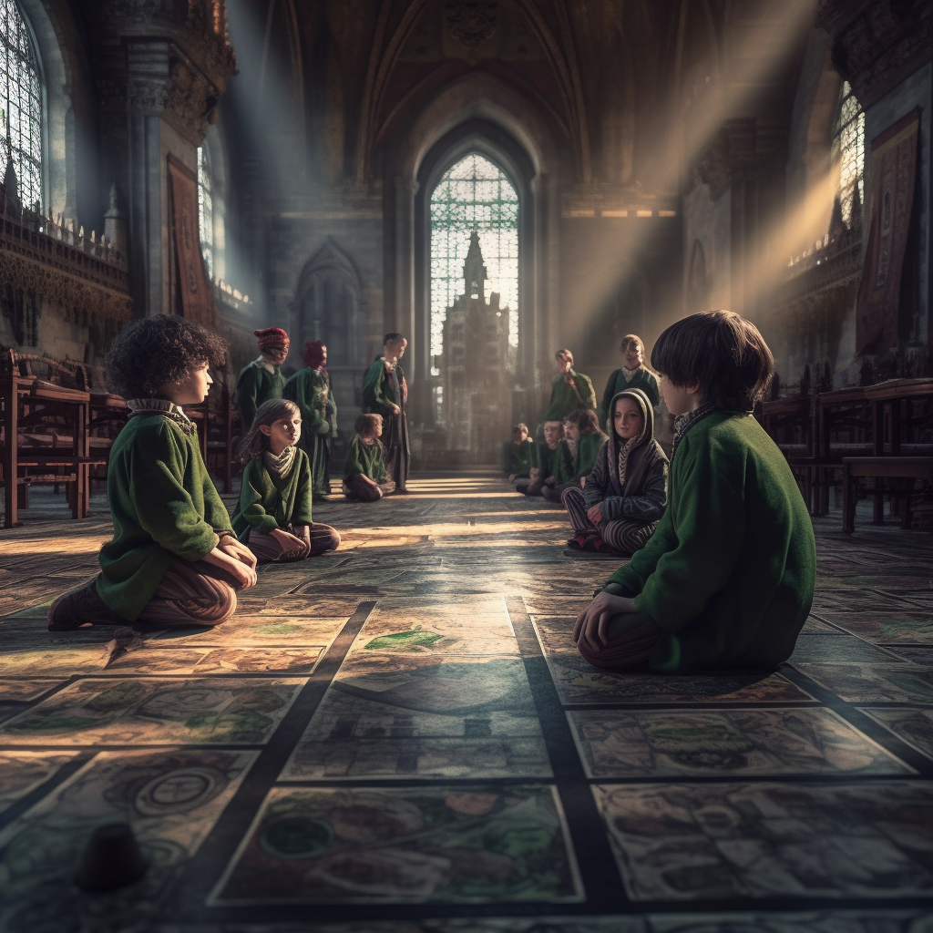 Children's Quest in a Cinematic Lightning Castle