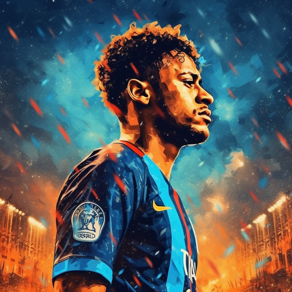 Neymar's Cinematic Journey: Mid-Point Poster Creation v5.1