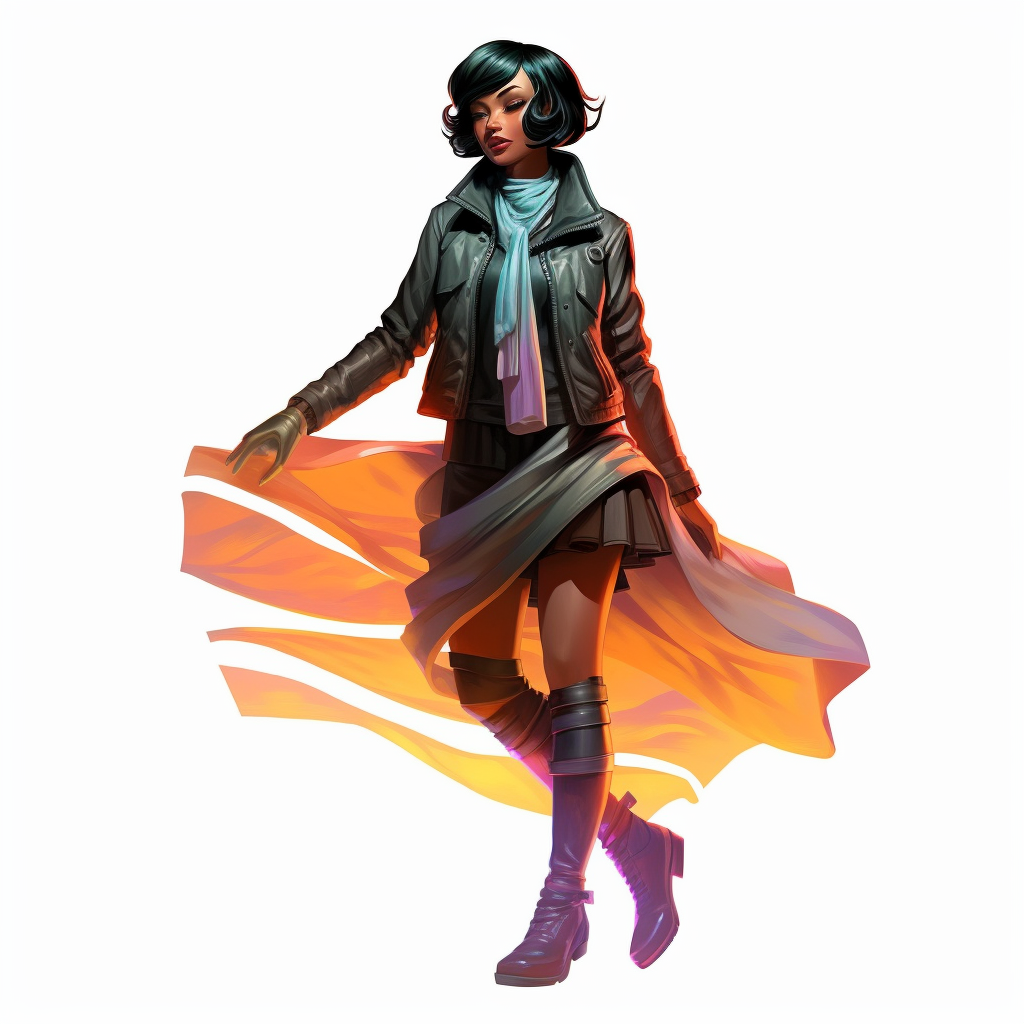 Midnight Cyberpunk Chic: An In-depth Description