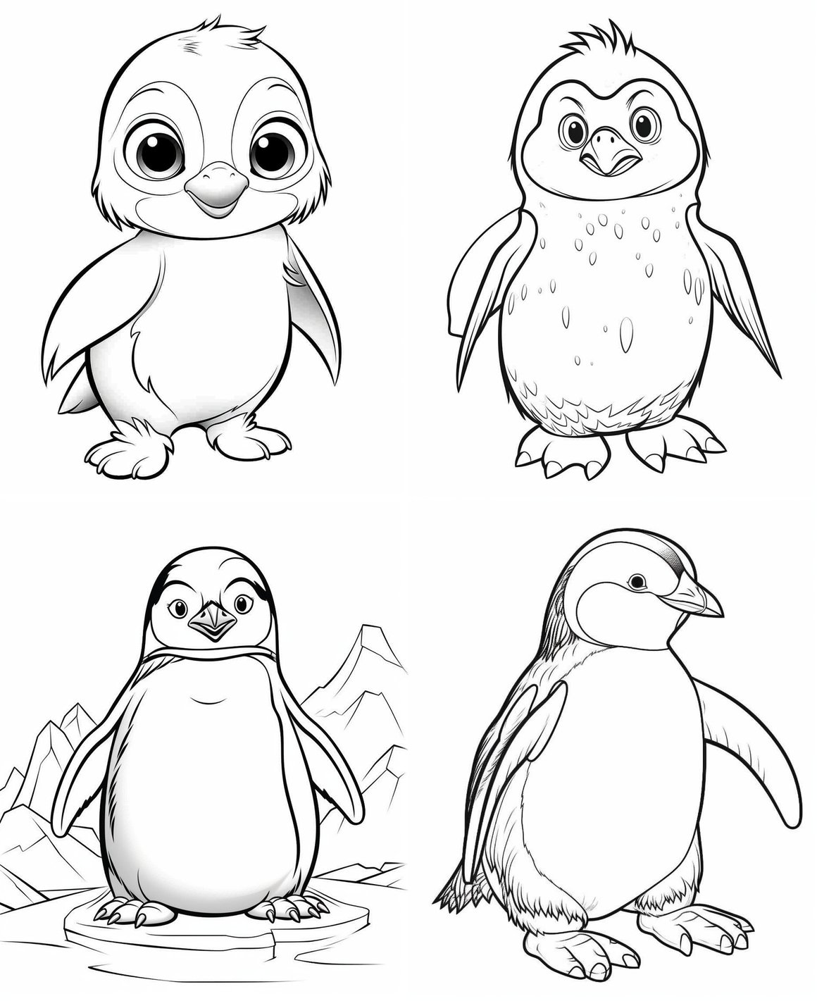 Arctic Penguin Adventure: Kids' Coloring Page Edition