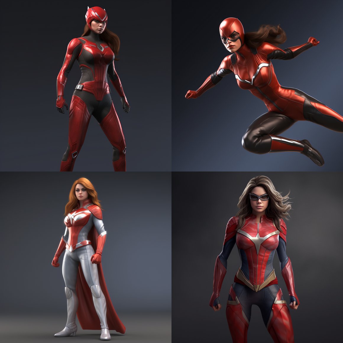 HD Photorealistic Illustration of a Female Superhero Mid-journey