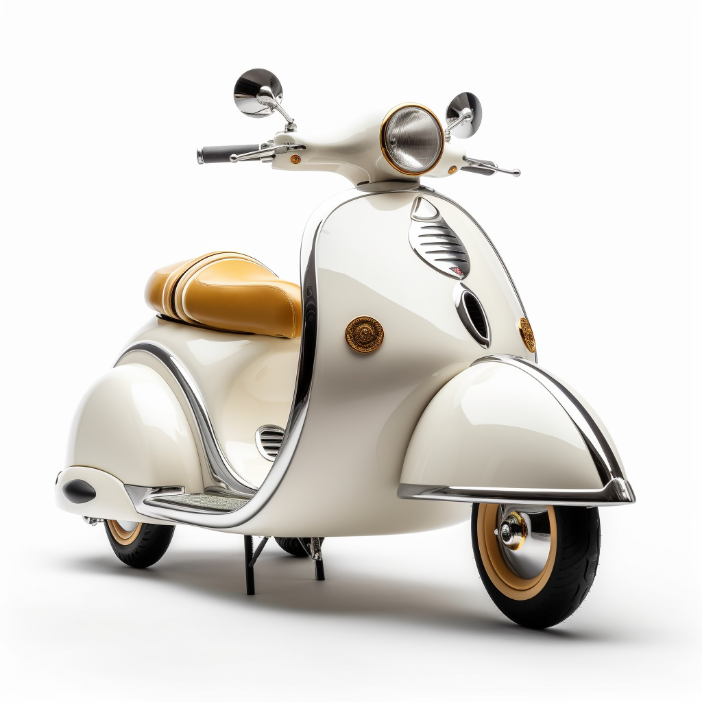 Retro-Futuristic EV Scooter Studio Shoot