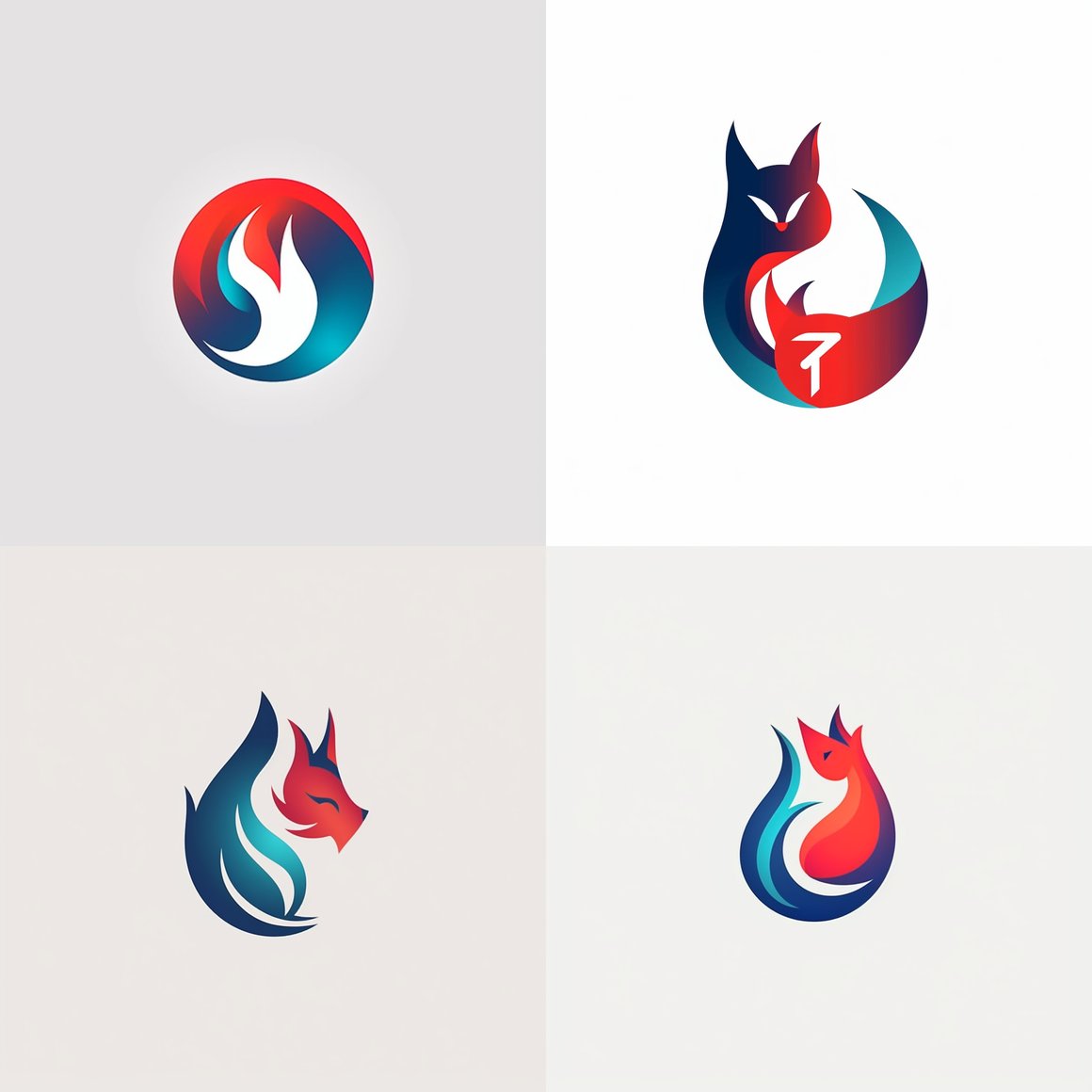 Classy Marketing Logo Design with Cat and Flame Elements