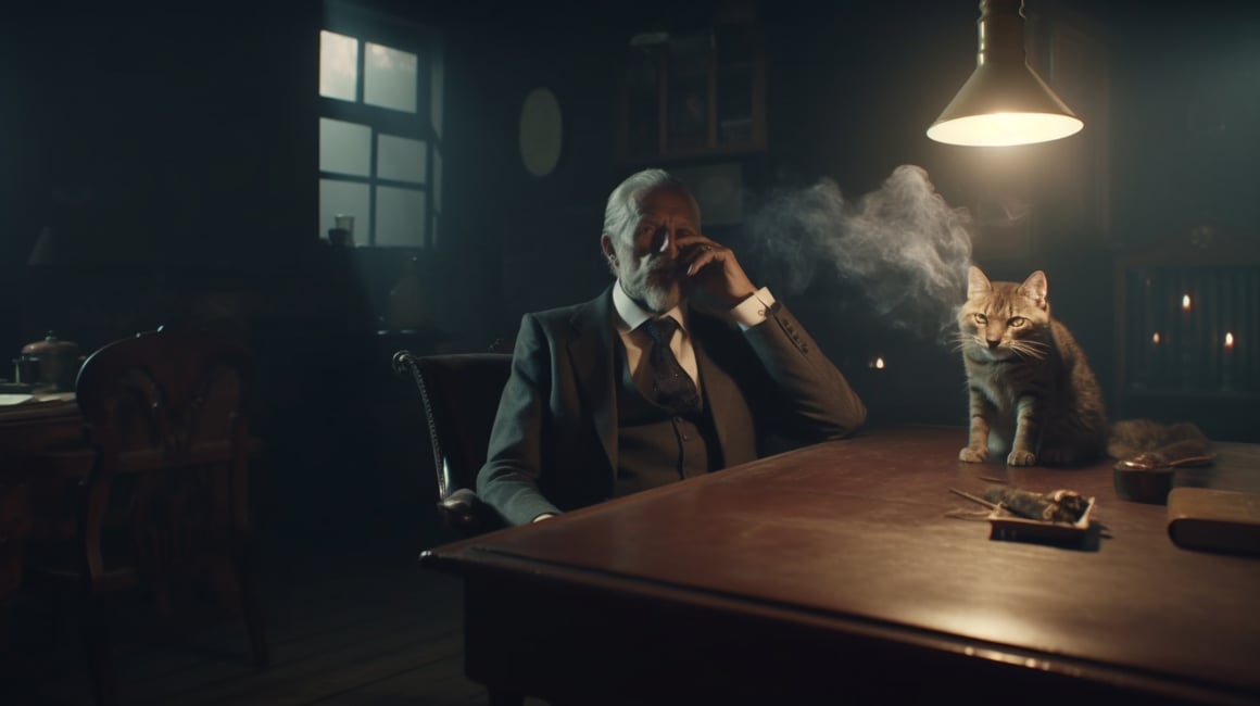 Nefarious Boss Encounter in Shadowy Lair Scene