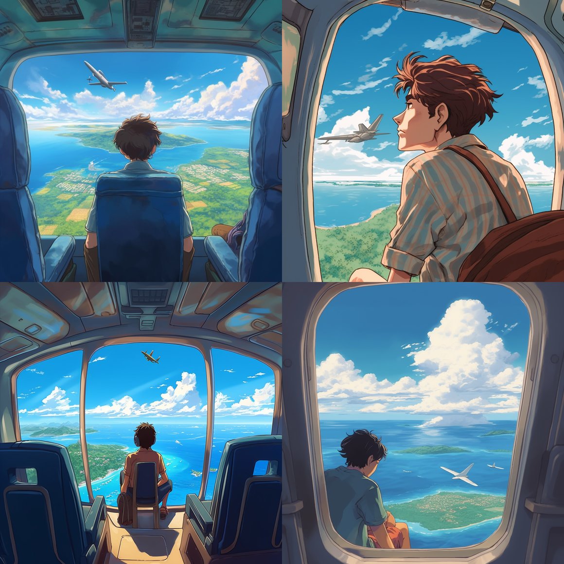 Island Perspective: An Anime Aerial Adventure