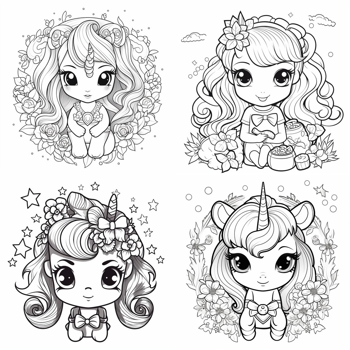 Children's Coloring Book Vector Illustration