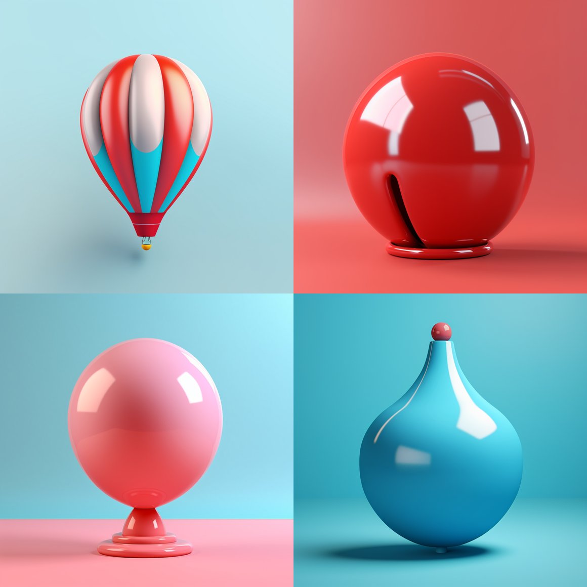 Neo-Pop Flame Icon Mid-Journey Illustration