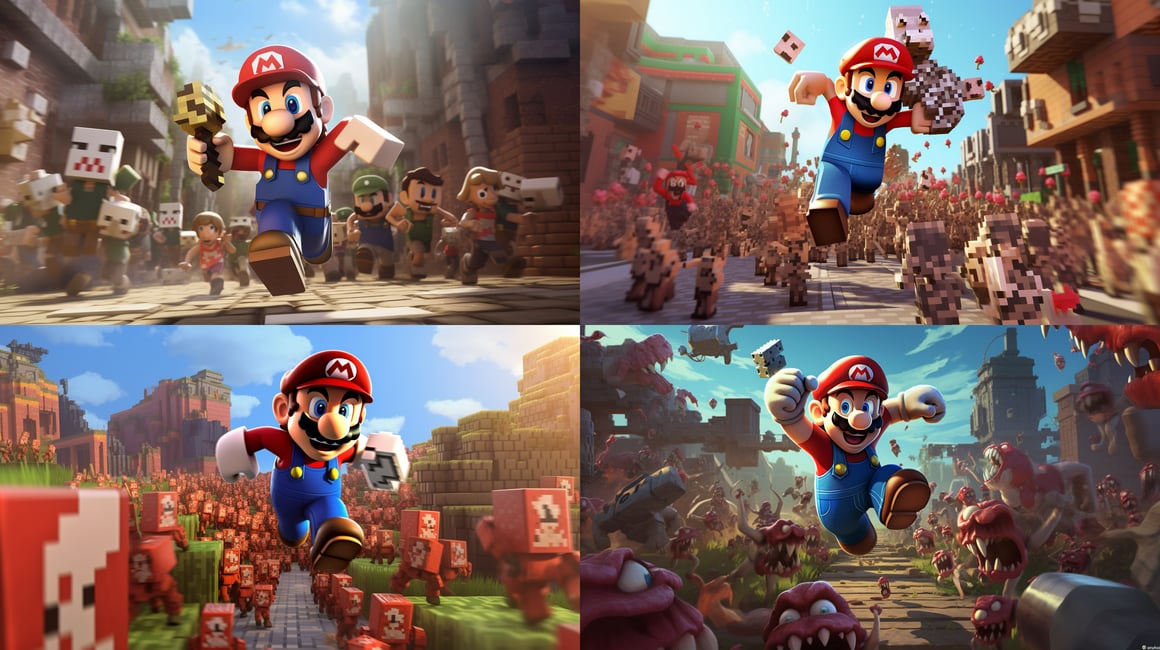 Super Mario Meets Minecraft: A Mid-Adventure Clash