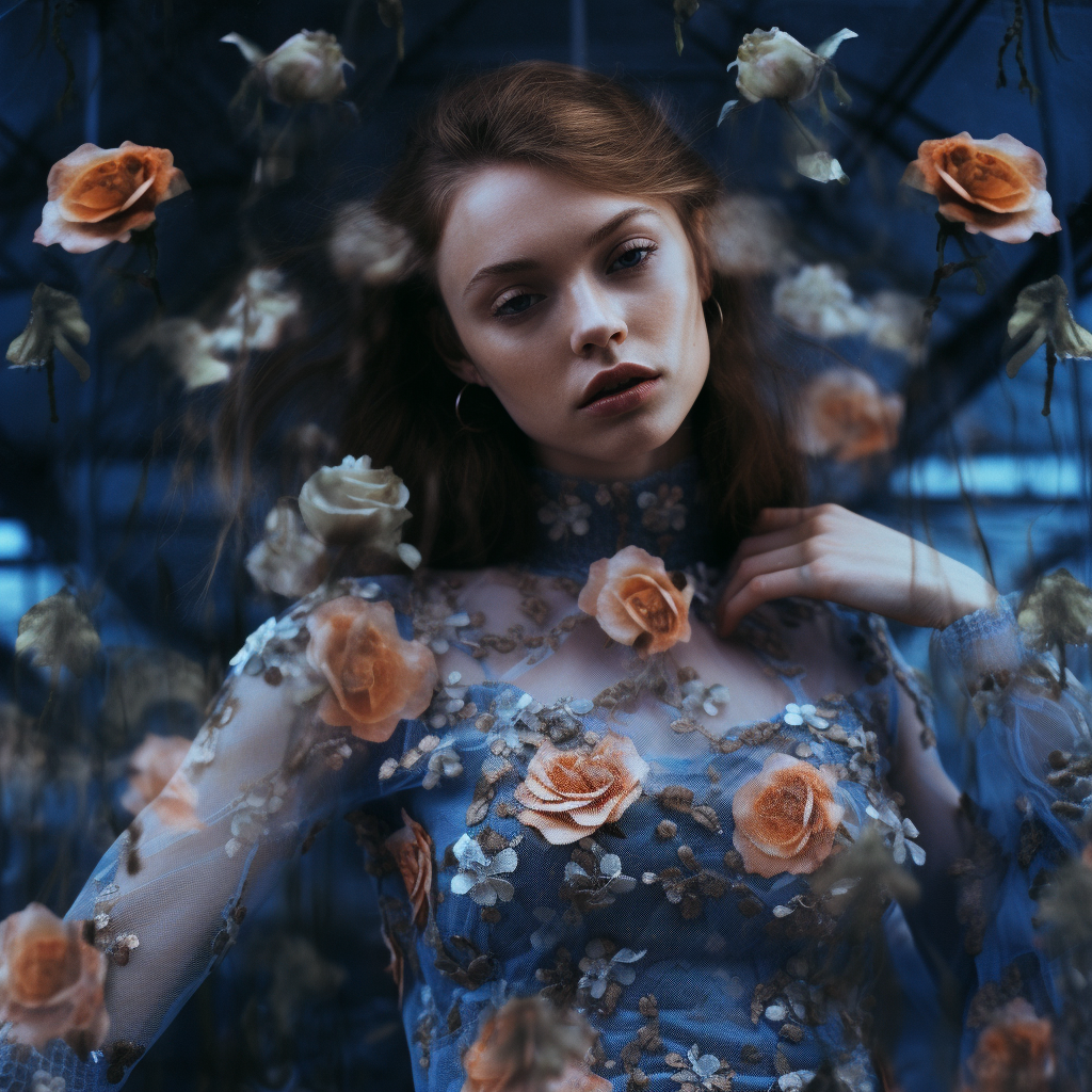 A Surreal Floral Journey in a Chaotic Urban Jungle