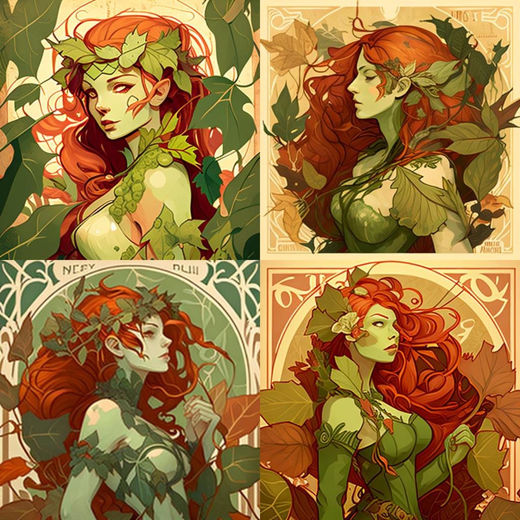 Art Nouveau Meets DC: Mucha's Interpretation of Poison Ivy