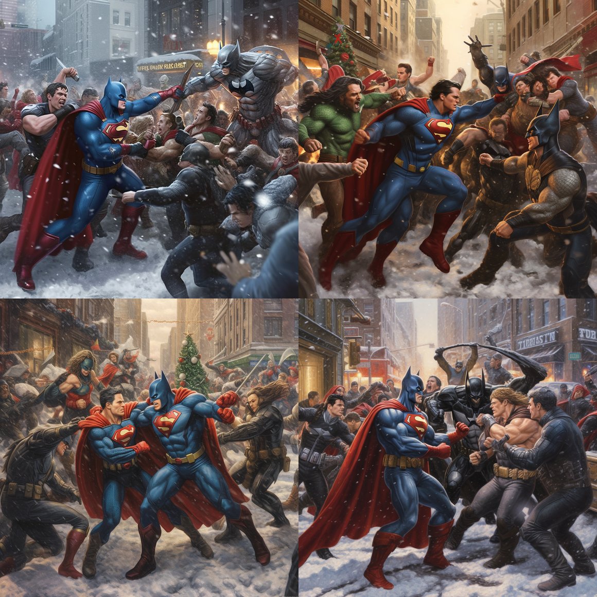 Christmas Clash: Superheroes Unleashed in New York