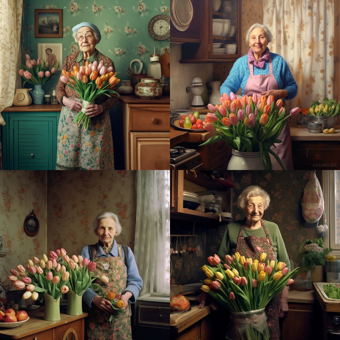 Midday Tulips: A Grandma's Journey
