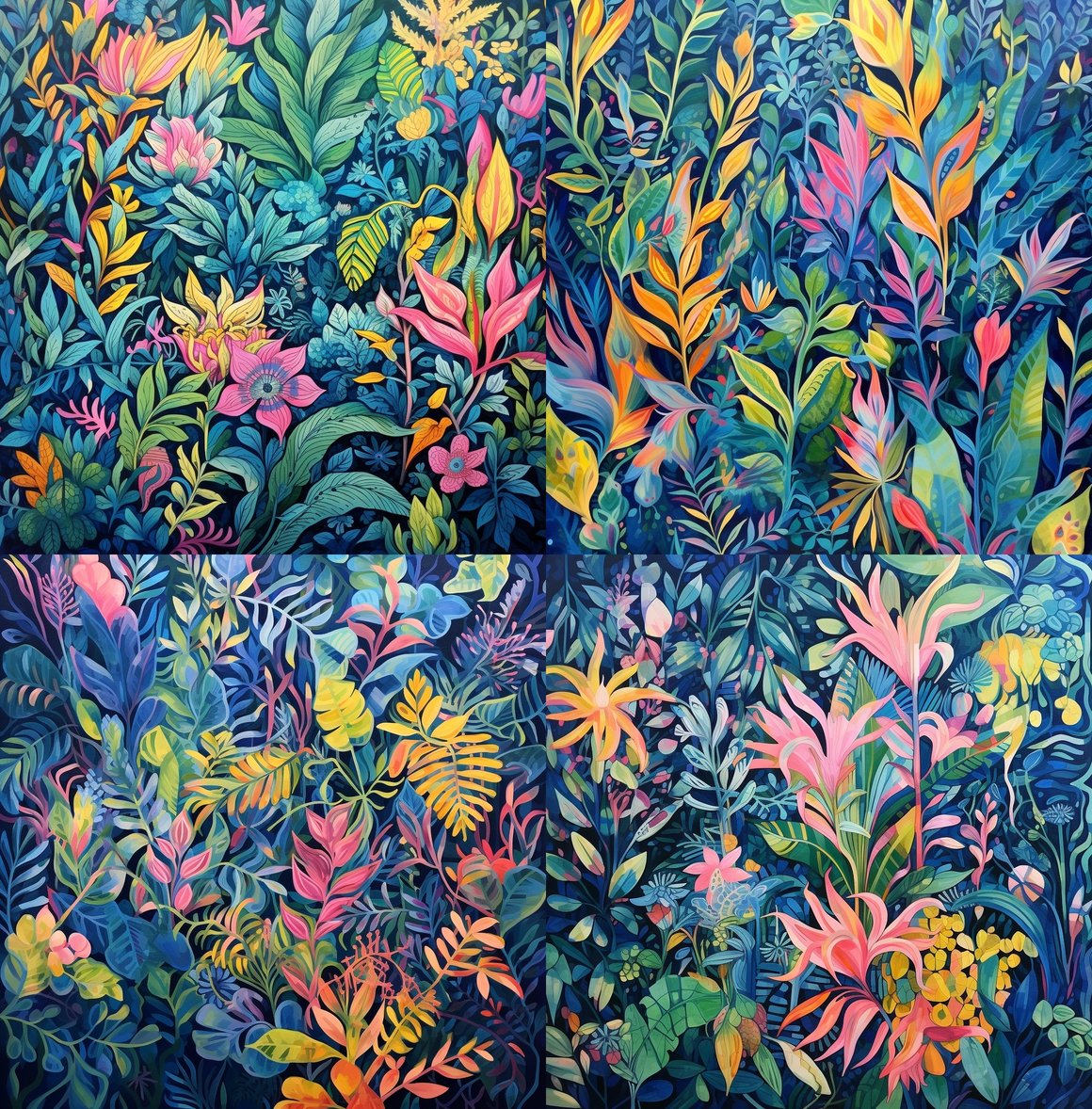 A Traverse through Abstract Foliage Artwork