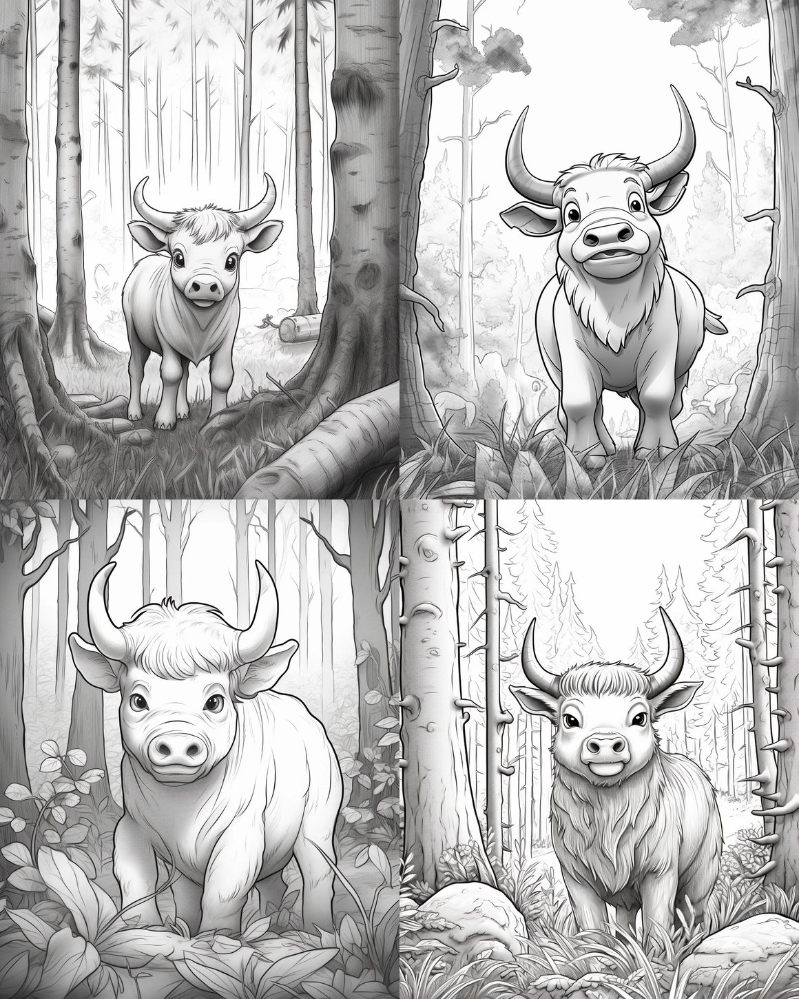 Simplistic Pixar-Styled Colouring Page for Kids