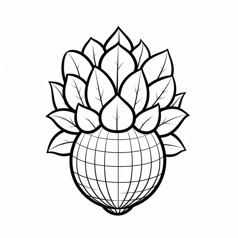 Midway cartoon acorn coloring page design prompt neoprompt
