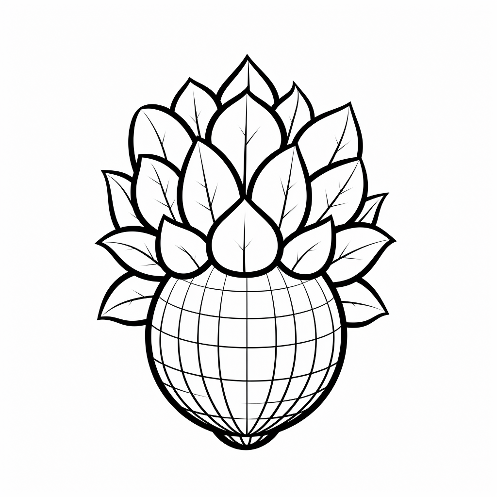 Midway Cartoon Acorn Coloring Page Design