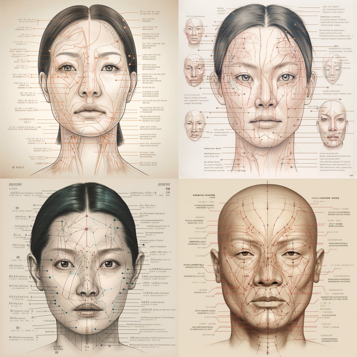 Detailed Facial Anatomy Map