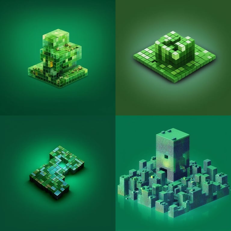 Midway Instructions for Creating a 2D Green Pixel Icon of Microsoft ...