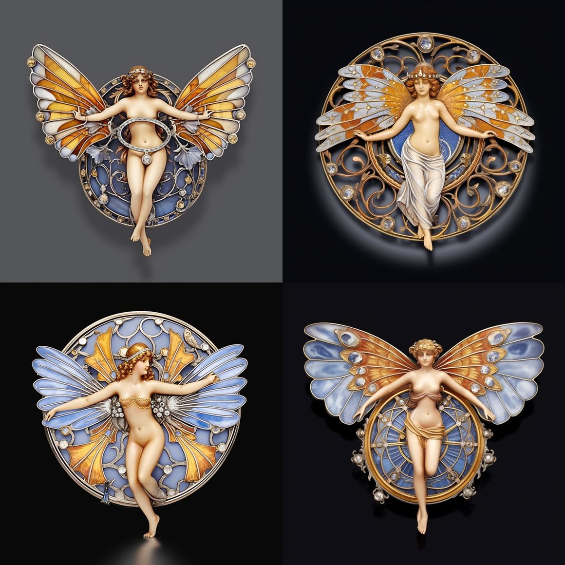 Art Nouveau Masriera y Carrera Style Jewel Brooch Product Details