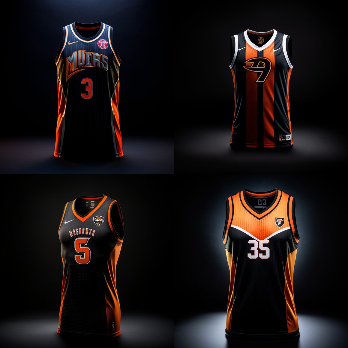 NBA Panther Claw Jersey Theme in Studio Lighting