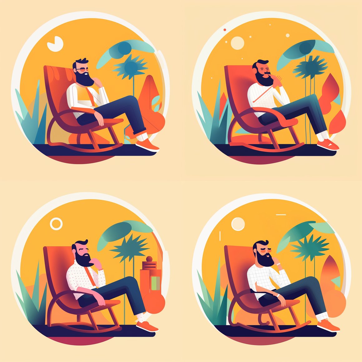 Mid-Trip Rocking Chair Relaxation