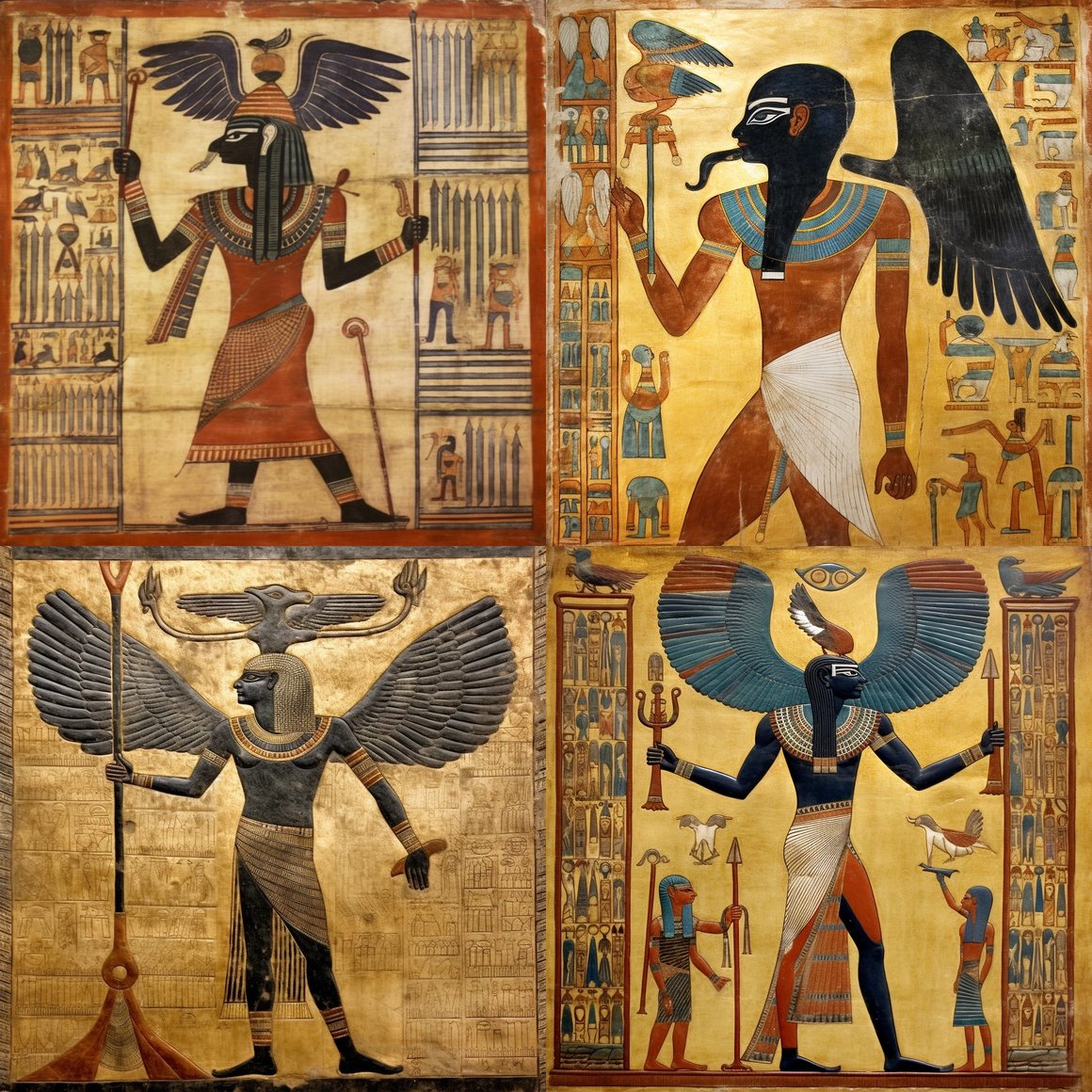 Artistic Exploration of Egyptian and Aztec Gods