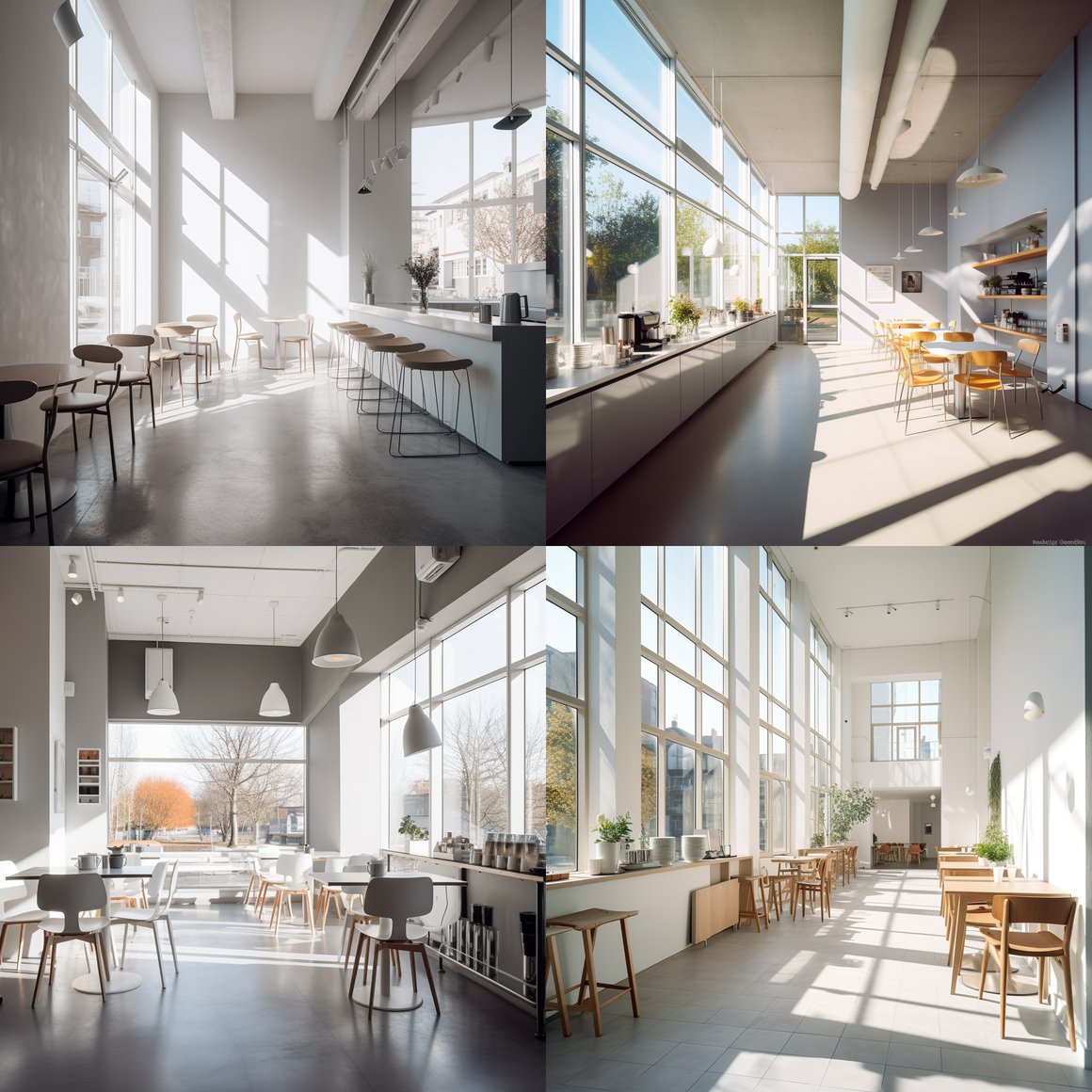 A Mid-Journey Pause at a Minimalist Cafe